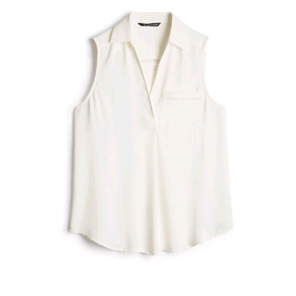 41 Hawthorn Tarla Lattice Detail Sleeveless Blouse